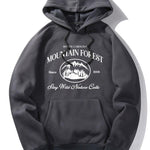Mountain Slogan Print Hoodie