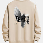 Peace Dove Back Print Relax Fit Sweatshirt