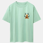 Smiley Bear Back Print Heavy Weight Oversize T-Shirt