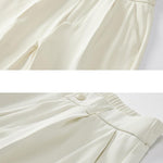 Slit Hem Pleated Trousers