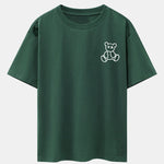 Bear On Vacation Print Drop Shoulder Oversize T-Shirt