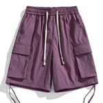 Drawstring Hem Cargo Shorts