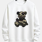 Camouflage Bear Print Relax Fit Sweatshirt