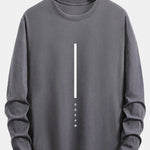 Long Sleeve Dream Stripe Print Cotton T-Shirt