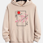Cherry Blossom Slogan Print Relax Fit Hoodie