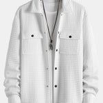 Quilted Waffle Jacquard Overshirt