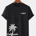 California Palm Tree Print T-Shirt