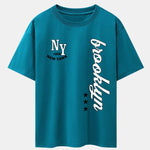 New York Brooklyn Print Drop Shoulder Oversize T-Shirt