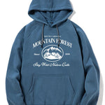 Mountain Slogan Print Hoodie