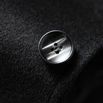 Quilted Lined Wool Blend Lapel Overcoat