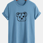 Regular Fit Bear Print Cotton T-Shirt