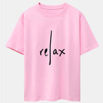 Relax Print Drop Shoulder Oversize T-Shirt