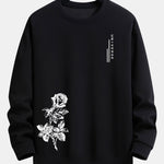 Rose Print Relax Fit Sweatshirt