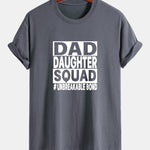 Regular Fit Dad And Daughter Squad Print Cotton T-Shirt