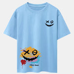 Graffiti Smiley Face Print Drop Shoulder Oversize T-Shirt