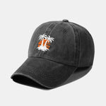 Coconut tree sunset pattern classic retro washed cotton casual baseball cap