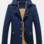 Long Line Teddy Lined Chino Coat
