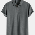 Short Sleeve Knitted Textured Polo