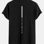 Slogan Back Print Cotton Arc Hem T-Shirt