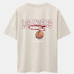 Los Angeles Basketball Back Print Heavy Weight Oversize T-Shirt