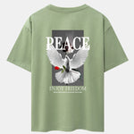 Dove Rose Slogan Back Print Drop Shoulder Oversize T-Shirt