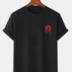 Dissolving Rose Slogan Print T-Shirt