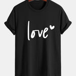 Regular Fit Love Print Cotton T-Shirt