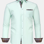Plaid Panel Button Up Shirt