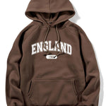 England Letter Print Hoodie