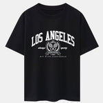 Los Angeles Tennis Print Drop Shoulder Oversize T-Shirt