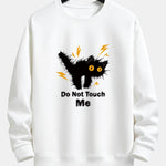 Angry Cat Print Relax Fit Sweatshirt