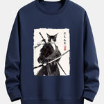 Warrior Cat Print Relax Fit Sweatshirt