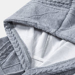 Relax Fit Geometric Jacquard Hoodie