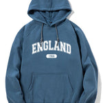England Letter Print Hoodie