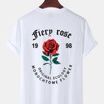 Dissolving Rose Slogan Print T-Shirt