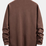 Long Sleeve Geometric Jacquard Arc Hem T-Shirt