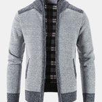 Contrast Zip Up Sweater