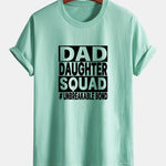 Regular Fit Dad And Daughter Squad Print Cotton T-Shirt