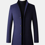Funnel Neck Woolen Overcoat
