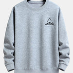 Triangle Mountain Print Relax Fit Sweatshirt