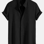 Muscle Fit Ribbed Stand Collar Shirt & Straight Leg Ribbed Pants