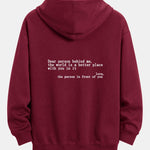 Slogan Print Relax Fit Hoodie