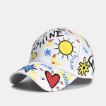 Hip Hop Graffiti Sun Slogan Pattern Baseball Cap