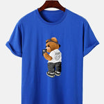 Selfie Bear Print Print T-Shirt