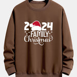 2024 Family Christmas Print Relax Fit Sweatshirt
