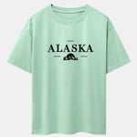 Alaska Slogan Print Drop Shoulder Oversize T-Shirt