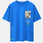 Waves Tokyo Ukiyo-e Print Drop Shoulder Oversize T-Shirt