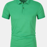 Solid Mesh Polo Shirt