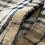Teddy Fleece Lined Detachable Flannel Plaid Hooded Coat