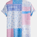 Paisley Floral Print Button Up Shirt & Swim Shorts